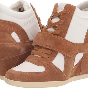 ASH Women's Bowie Sneaker size 9 fit like 8.5 wedge heel brown and white